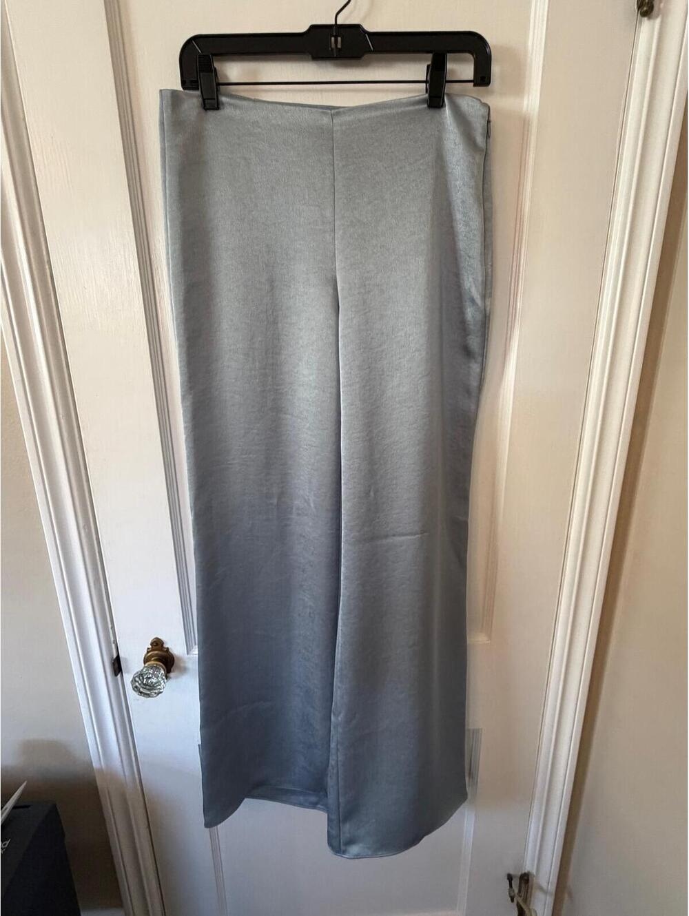 Vince Blue Satin Pants Feminine Fairy Aesthetic Size S NWOT